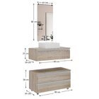 Conjunto De Gabinete Banheiro Creta 80cm (gabinete+cuba+espel