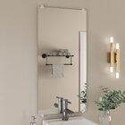 Conjunto De Gabinete Banheiro Creta 80cm Com Cuba E Espelho -