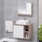 Conjunto De Gabinete Banheiro Virtus 60cm Com Cuba E Espelhei