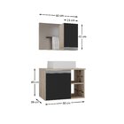 Conjunto De Gabinete Banheiro Virtus 60cm Com Cuba E Espelhei