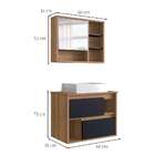 Conjunto De Gabinete E Armário De Banheiro Com Espelho Versat