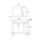 Conjunto De Gabinete E Espelheira Para Banheiro  Branco/bege