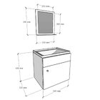 Conjunto De Gabinete Suspenso Com Espelheira E Cuba Mármore B