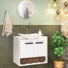 Conjunto De Gabinete Suspenso E Espelheira Atenas 2 Pt Branco