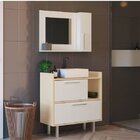 Conjunto De Gabinete Suspenso E Espelheira Para Banheiro  Bra