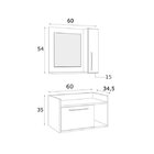 Conjunto De Gabinete Suspenso E Espelheira Para Banheiro  Pre