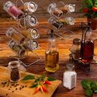 Conjunto De Galheteiro De Vidro Com Suporte De Ferro 2pçs 200