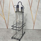 Conjunto De Galheteiro De Vidro Com Suporte De Ferro 2pçs 200