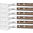 Conjunto De Garfos De Mesa 6 Pcs Polywood Castanho Laminas De