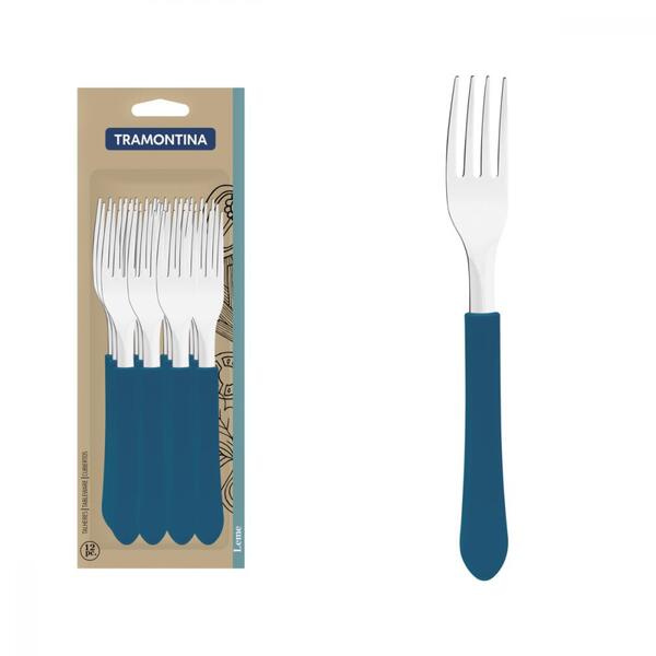 Conjunto De Garfos De Mesa Tramontina Leme Com Lâminas Em Aço
