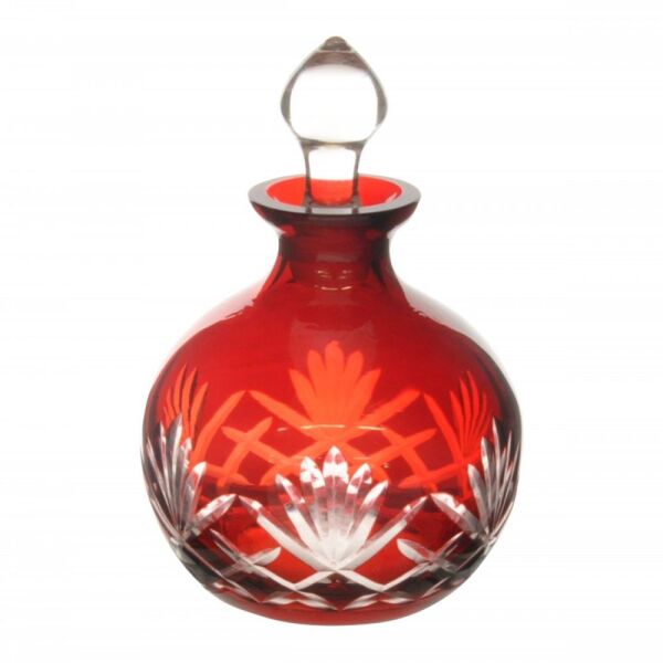 Conjunto De Garrafa Pequena De Cristal Lapidado - 6 Pcs - Ver