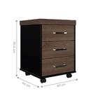 Conjunto De Gaveteiros Bournermonth Charuto Preto