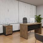 Conjunto De Gaveteiros Bournermonth Charuto Preto