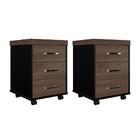 Conjunto De Gaveteiros Bournermonth Charuto Preto