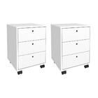 Conjunto De Gaveteiros Croydon Branco