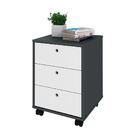 Conjunto De Gaveteiros Croydon Grafito Branco