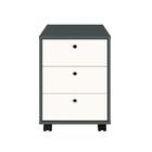 Conjunto De Gaveteiros Croydon Grafito Branco