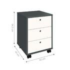 Conjunto De Gaveteiros Croydon Grafito Branco