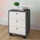 Conjunto De Gaveteiros Croydon Grafito Branco