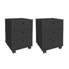 Conjunto De Gaveteiros Croydon Preto