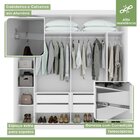 Conjunto De Guarda-roupa 2 Portas 4 Gavetas 100% Mdf Nix e Cô