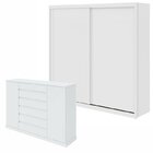 Conjunto De Guarda-roupa 2 Portas 4 Gavetas 100% Mdf Nix e Cô