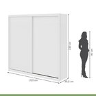 Conjunto De Guarda-roupa 2 Portas 4 Gavetas 100% Mdf Nix e Cô