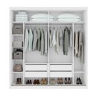 Conjunto De Guarda-roupa 2 Portas 4 Gavetas 100% Mdf Nix e Cô