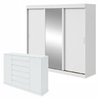 Conjunto De Guarda-roupa 3 Portas 3 Gavetas Saion Plus 1 Port