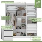 Conjunto De Guarda-roupa 3 Portas 3 Gavetas Saion Plus 1 Port