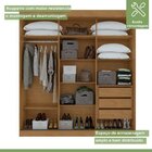 Conjunto De Guarda-roupa 3 Portas 3 Gavetas Saion Plus Super