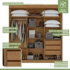 Conjunto De Guarda-roupa 3 Portas 3 Gavetas Saion Plus Super