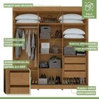 Conjunto De Guarda-roupa 3 Portas 3 Gavetas Saion Plus Super