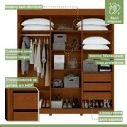Conjunto De Guarda-roupa 3 Portas 3 Gavetas Saion Plus Super