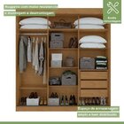 Conjunto De Guarda-roupa 3 Portas 3 Gavetas Saion Plus e Cômo