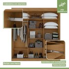 Conjunto De Guarda-roupa 3 Portas 3 Gavetas Saion Plus e Cômo