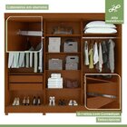 Conjunto De Guarda-roupa 3 Portas 4 Gavetas Nice Com Espelho