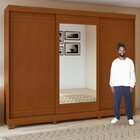 Conjunto De Guarda-roupa 3 Portas 4 Gavetas Nice Com Espelho
