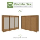 Conjunto De Guarda-roupa 3 Portas 4 Gavetas Nice Com Pés e Cô