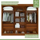 Conjunto De Guarda-roupa 3 Portas 4 Gavetas Nice e Cômoda 6 G