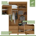 Conjunto De Guarda-roupa 4 Portas 2 Gavetas Zeus Com Espelho