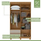 Conjunto De Guarda-roupa 4 Portas 2 Gavetas Zeus Com Espelho