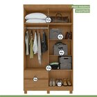 Conjunto De Guarda-roupa 4 Portas 2 Gavetas Zeus Com Pés e Cô