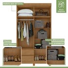 Conjunto De Guarda-roupa 4 Portas 2 Gavetas Zeus Com Pés e Cô