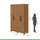 Conjunto De Guarda-roupa 4 Portas 2 Gavetas Zeus Com Pés e Cô