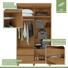 Conjunto De Guarda-roupa 4 Portas 2 Gavetas Zeus Com Pés e Cô