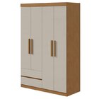 Conjunto De Guarda-roupa 4 Portas 2 Gavetas Zeus e Cômoda 1 P