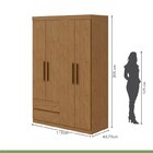 Conjunto De Guarda-roupa 4 Portas 2 Gavetas Zeus e Cômoda 1 P