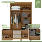Conjunto De Guarda-roupa 4 Portas Com Espelho E Pés Zeus E Cô