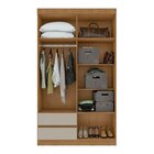 Conjunto De Guarda-roupa 4 Portas Com Espelho E Pés Zeus E Cô